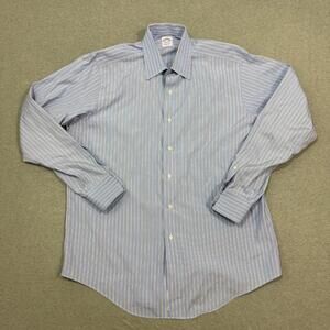 Vintage Brooks Brothers Shirt 16.5 - 36 Blue Egyptian Cotton